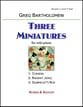 Three Miniatures for solo piano piano sheet music cover